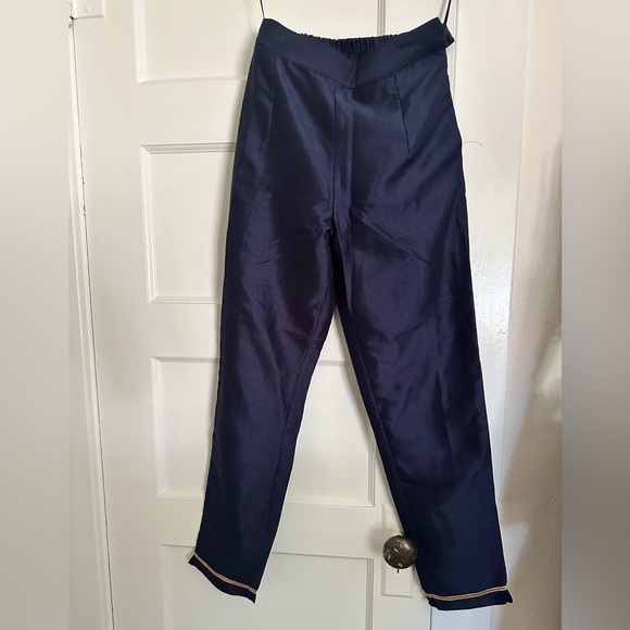 Navy gota insert pants - Picture 2 of 2